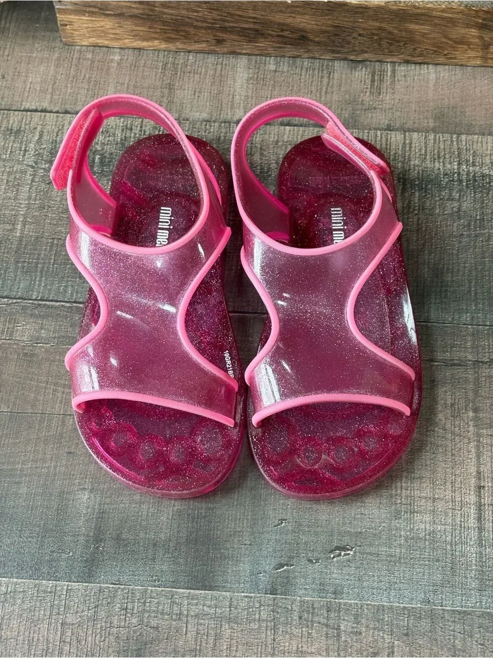 Mini Melissa Acqua Me Sandals Glittery Pink